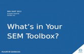 What's in Your SEM Toolbox- SMX East 2013