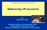 Dbs1034 biz trx week 9 balancing off accounts