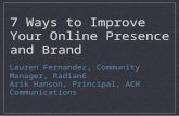 7 Tips to Improve your Online Brand