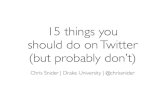 15 things you should do on Twitter