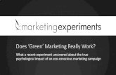 Does 'Green' Marketing Really Work? What a recent experiment uncovered about the true psychological impact of an environmentally conscious campaign