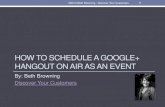How to start a Google Hangout On Air as an event