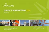 DM 101 - Avalon Consulting Group - Creative