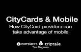 CityCard and mobile, how citycard providers can take advantage of mobile
