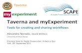Taverna and myExperiment. SCAPE presentation at a Hack-a-thon