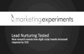 ME - Lead nurturing tested