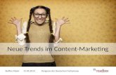 Content Marketing & native Advertising - Kongress Deutsche Fachpresse Mai 2014