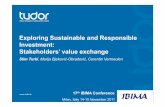 Exploring Sustainable and Responsible Investment: Stakeholders’ value exchange