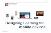 Designing Learning for Mobile Devices @ Training2013