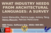 What Industry Needs from Architectural Languages