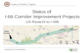 Status of I-66 Corridor Improvement Projects: US Route 15 to I-495