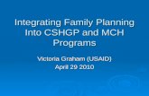Integrating Family Planning Into CSHGP and MCH Programs