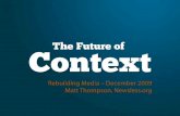 Rebuilding Media: The Future of Context