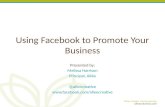 Using Facebook to Promote your Business