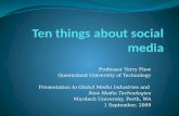 Social Media presentaion Murdoch University 2 September 2009