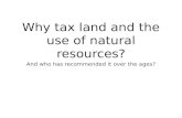 Why land value taxes?