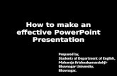 How to make an effective power point presentation