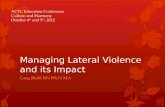 Managing lateral violence and its impact
