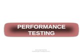 Approaching Performance testing