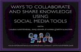 Ways to collaborate and share knowledge using social media tools