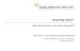 Anything Goes?! Ethical Dimensions of Online Research