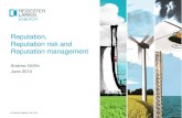 Reputation in Oil Gas and Mining 2014: Reputation, reputation risk and reputation management