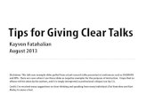 Fatahalian (2013) Tips for Giving Clear Talks