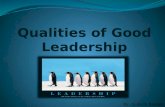 Qualities Of Good Leadership