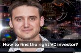 How to find the right investor?