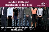 London colleges’ highlights of the year