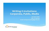 Writing e invitations