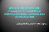 Leslie Johnston on Citizen Archiving, iPres 2011