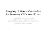 Introduction to WordPress Blogging at VIU