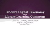 Bloom's Digital Taxonomy and the Library Learning Commons