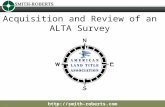Acquisition and Review of an ALTA Survey