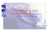 Developing Your Global Brand