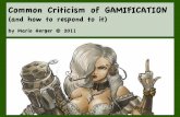 Common Criticism of Gamification (and how to respond to it)
