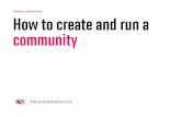 How to create and run a community