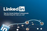 LinkedIn:  Tips for social selling professionals