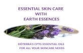 Essential skin care with earth essences