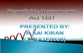 Negotiable instruments act 1881