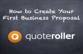 How to Create your First Business Proposal