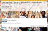 Gartner Names SAP a Leader in Mobile Device Management