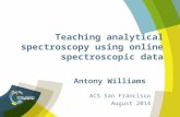 Teaching analytical spectroscopy using online spectroscopic data