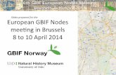 GBIF-Norway status for the 6th European GBIF nodes meeting April 2014