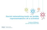 Social networking tools as public representations of a scientist