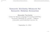 Semantic Similarity Measures for Semantic Relation Extraction