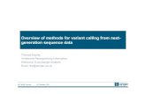 Overview of methods for variant calling from next-generation sequence data