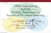 DNA Sequencing and the Modern Revolution in  Studies of Microbial Diversity