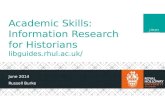 Information and research skills for historians